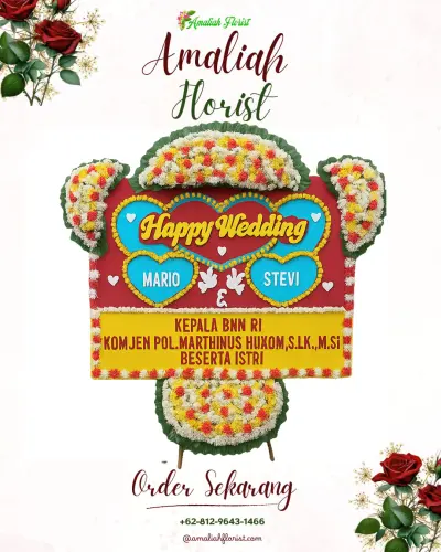 Karangan Papan Bunga Pernikahan di Kebon Bawang